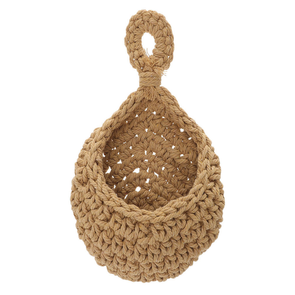 Wicker Basket Flowerpot Wall Hanging Plant Hand Woven Hanger