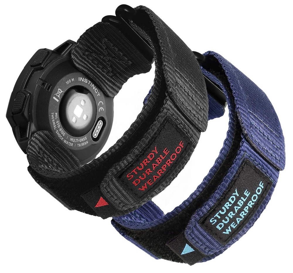 Olytop 2 Pack 22mm Rugged Watch Bands for Instinct/Instinct 2 Solar, Nylon Sp...