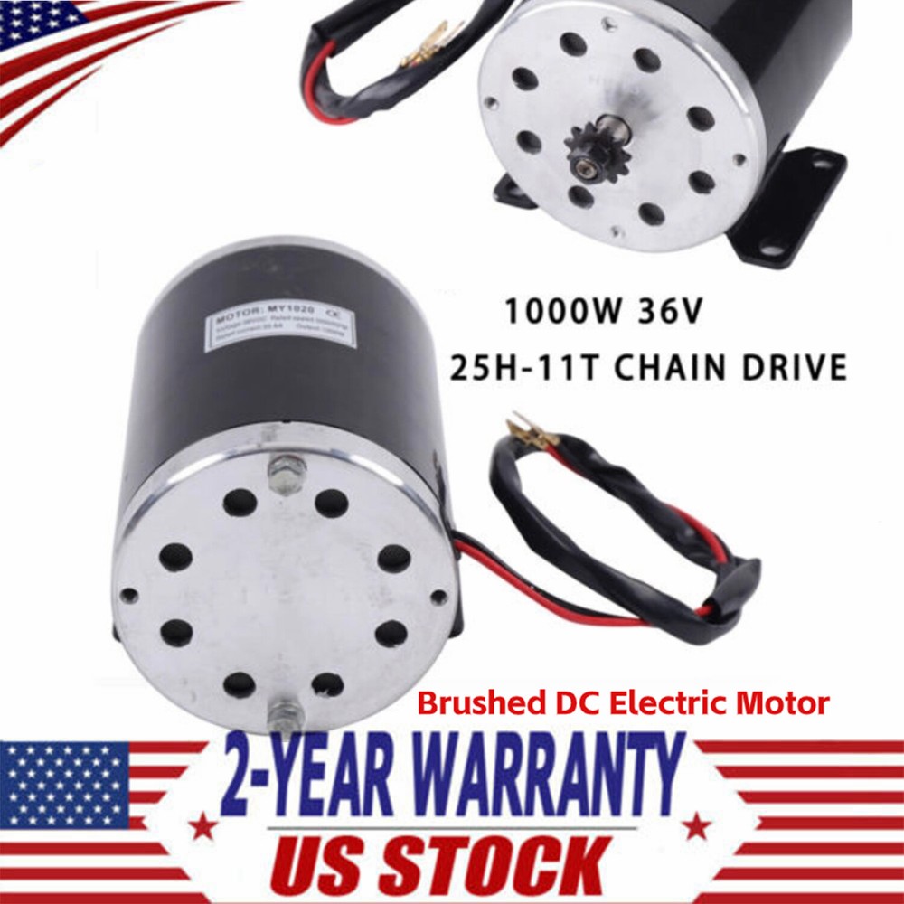 36V 1000W Brush Motor for Scooters E-Bikes Go-Karts MY1020