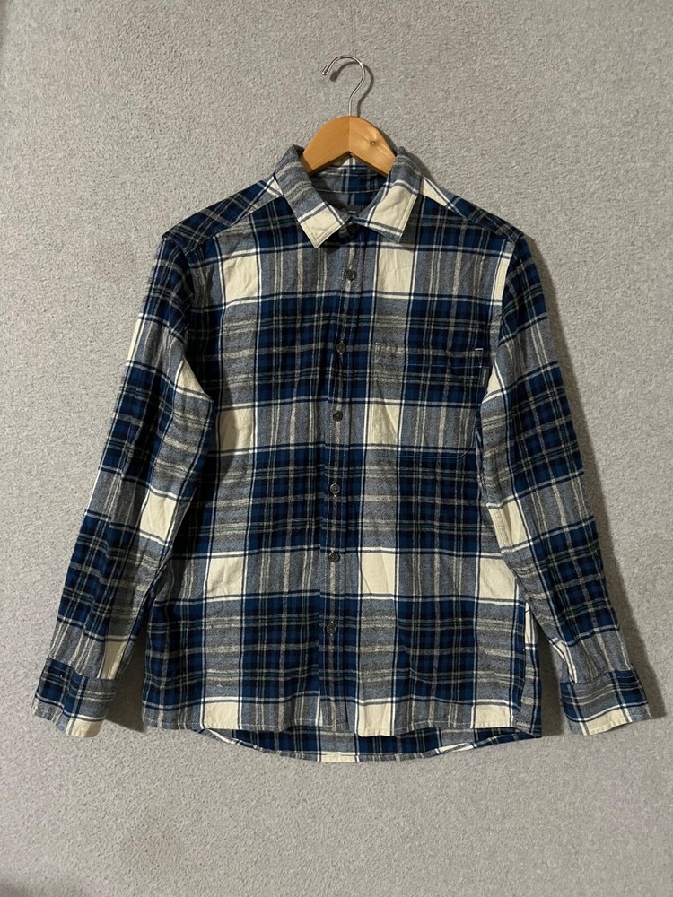 EDDIE BAUER Flannel Shirt Button Down Long Sleeve Plaid Outdoor Hiking Size M