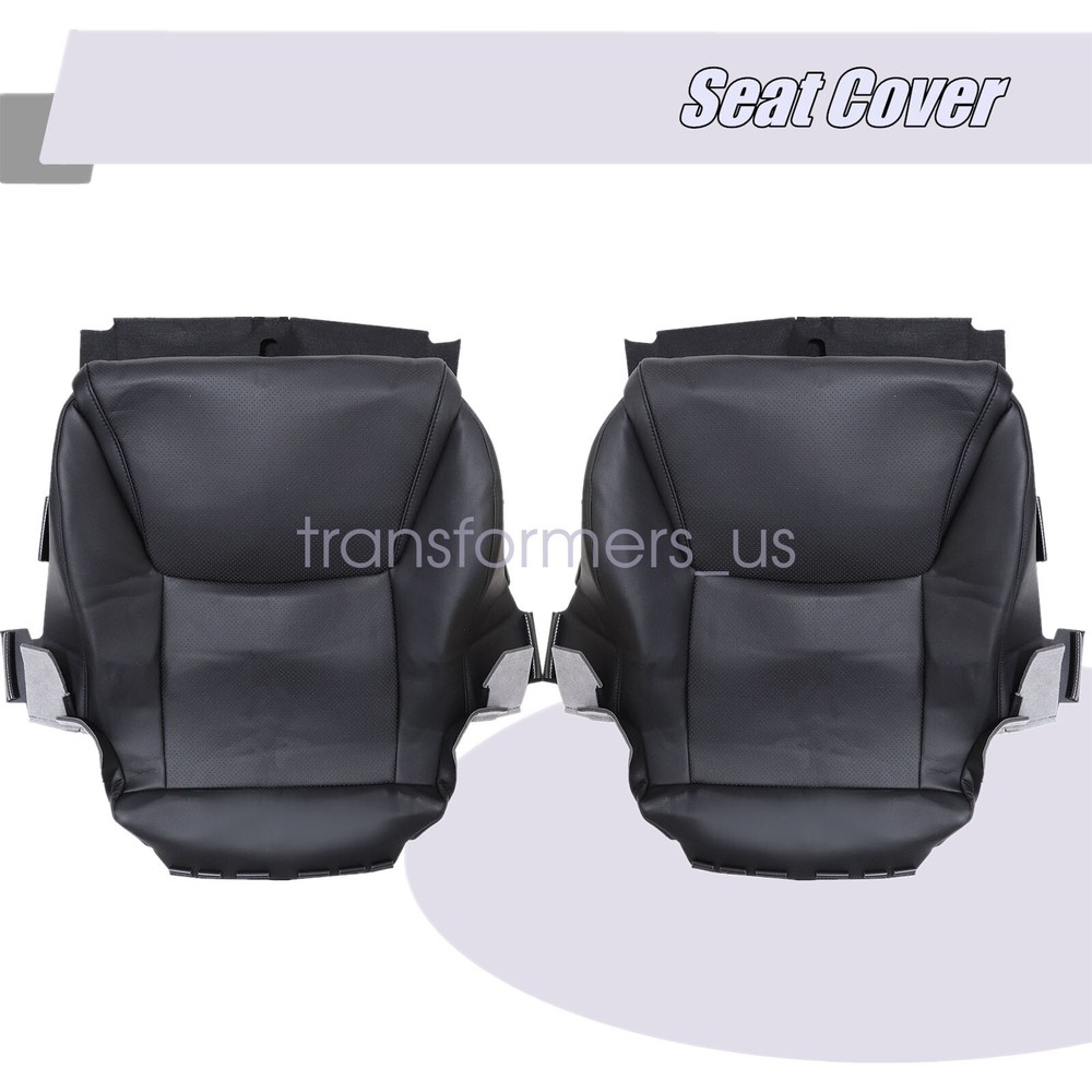 Black Perforated Leather Seat Covers for 2008-2015 Lexus LX570 - Dual-Side Bottom Design