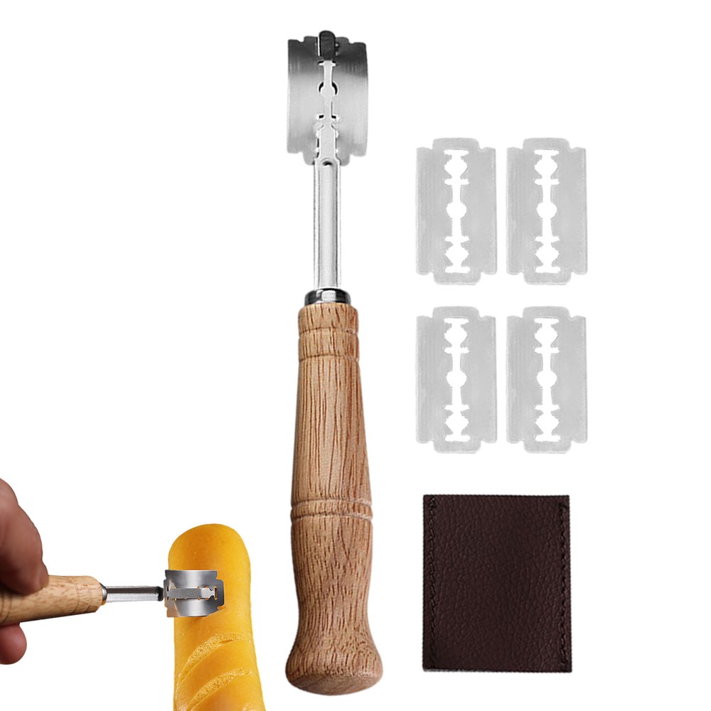 Pro Bread Baker's Lame Tool with 5 Blades for Dough Scoring  