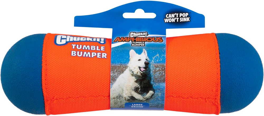 Amphibious Tumble Bumper Dog Toy, Floats on Water,Large