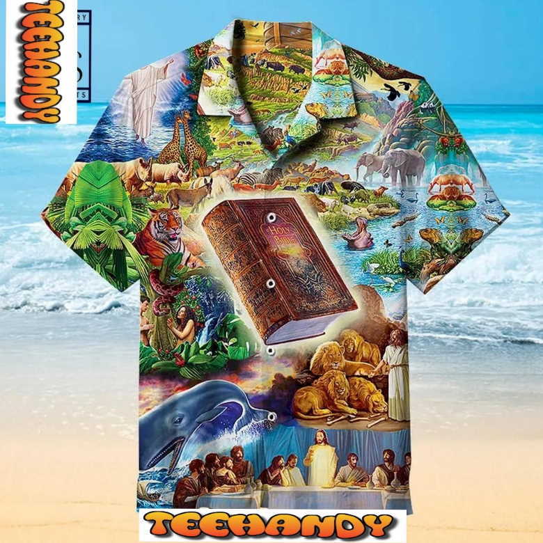 Inspirational Holy Bible Hawaiian Shirt with Vibrant 3D Design