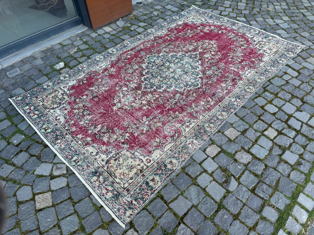 Turkish rug, Vintage rug, Large rug, Wool rug, Handmade rug, Carpet 5,0 x 8,6 ft