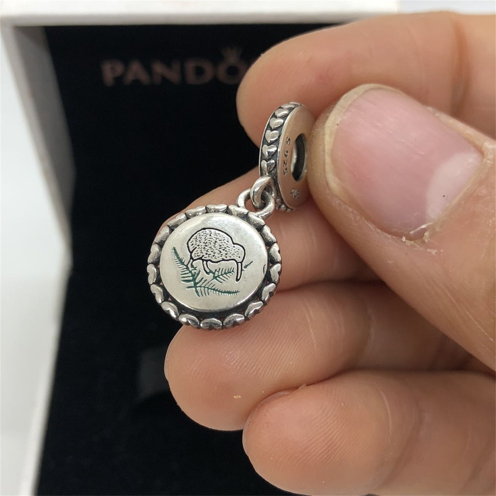Pandora Sterling Silver Kiwi Bird Dangle Charm Pendant NZ Jewelry