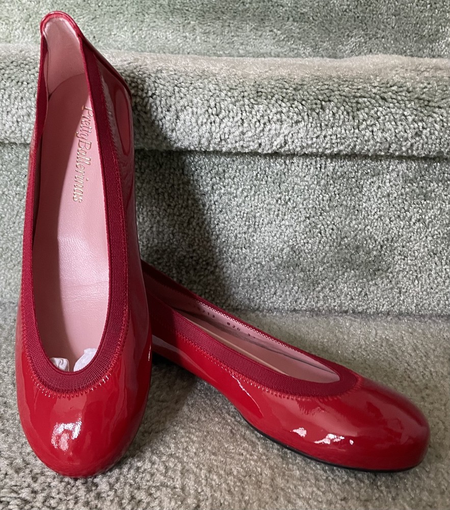 NWOB Pretty Ballerinas Red Patent Leather Ballet Flats 37 (US 6.5)