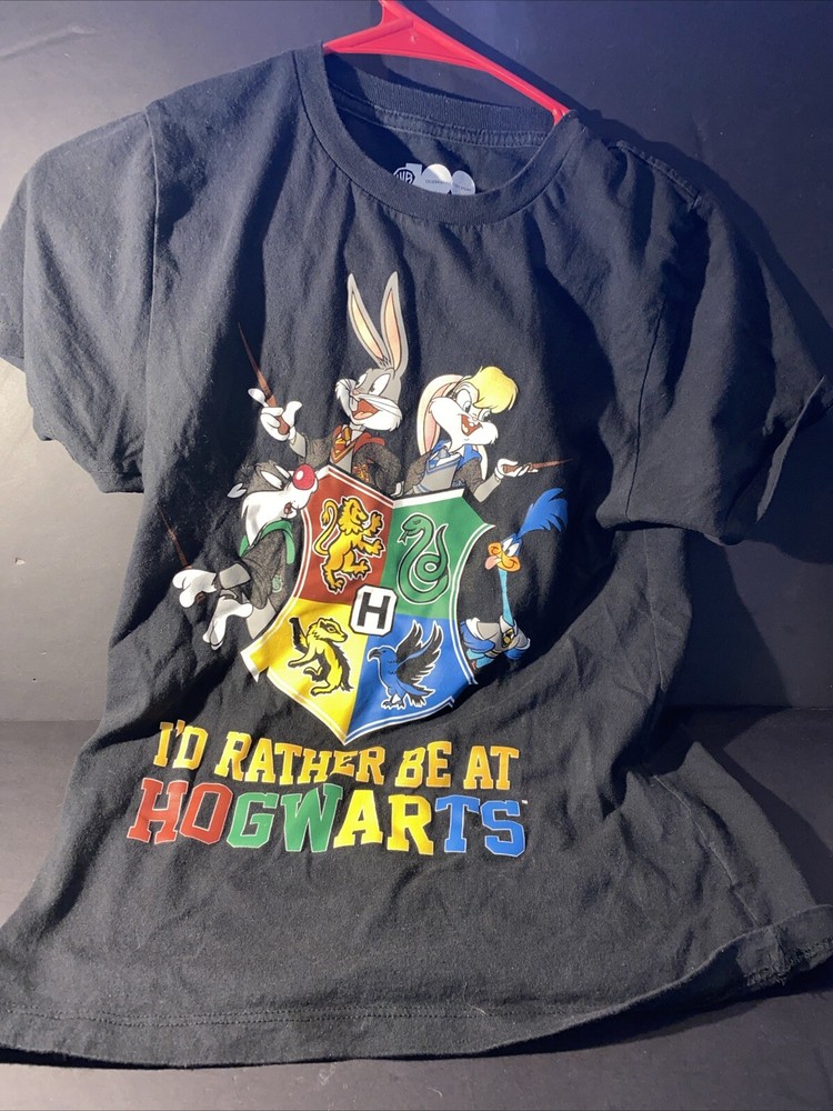 Looney Tunes Harry Potter Crossover Warner Bros Boys Large T-Shirt Featuring Bugs Bunny