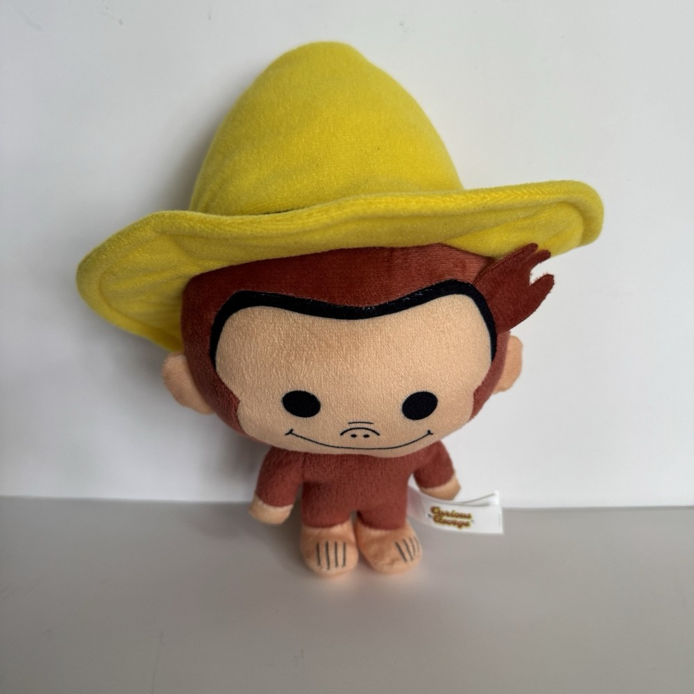 8 Inch Curious George in Big Yellow Hat Soft Plush Stuffed Toy