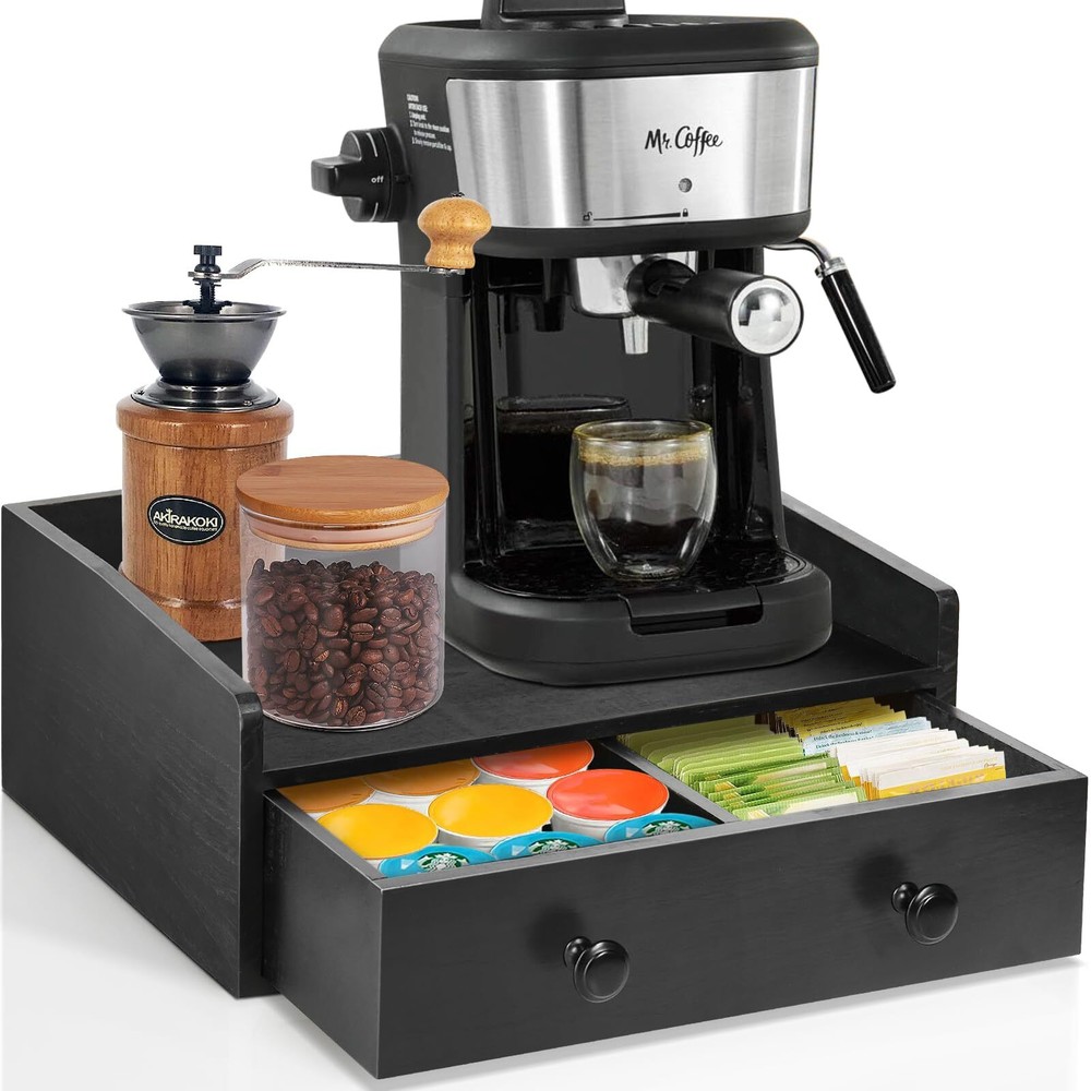 Countertop Coffee Bar Organizer Coffee Station Organizer With Coffee Pod Drawer