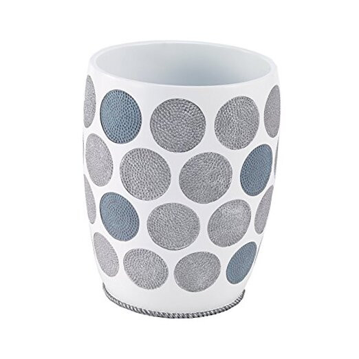 - Waste Basket, Decorative Trash Can, Metallic Accented Bathroom Accessories