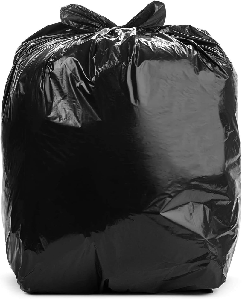 45 Gallon 2 MIL (Eq) Black Heavy Duty Trash Bags - 40