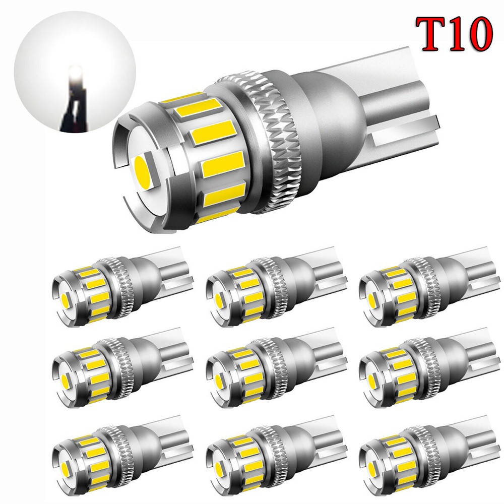 T10 LED License Plate Light Bulbs 6500K White CANBUS 168 2825 194 For Chevrolet