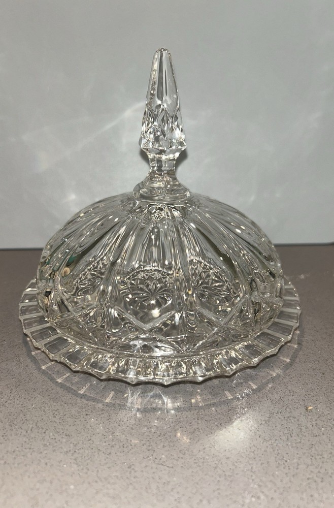 Vintage Anchor Hocking Crystal Butter Dish with Lid