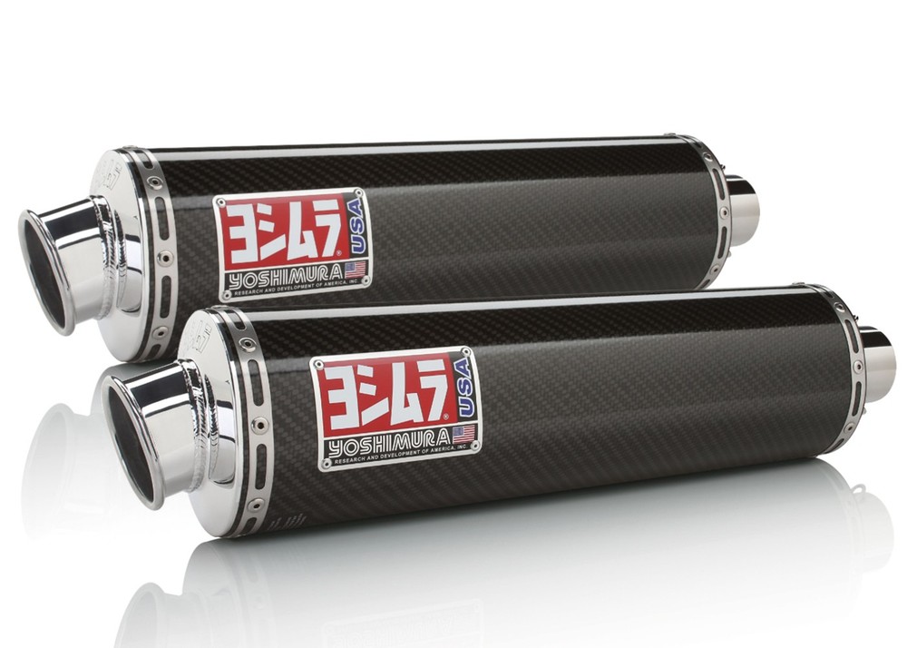 Yos. RS3 Carbon Fiber Dual Slip-On Exhaust Black Fits Gen 2 Hayabusa 1121252