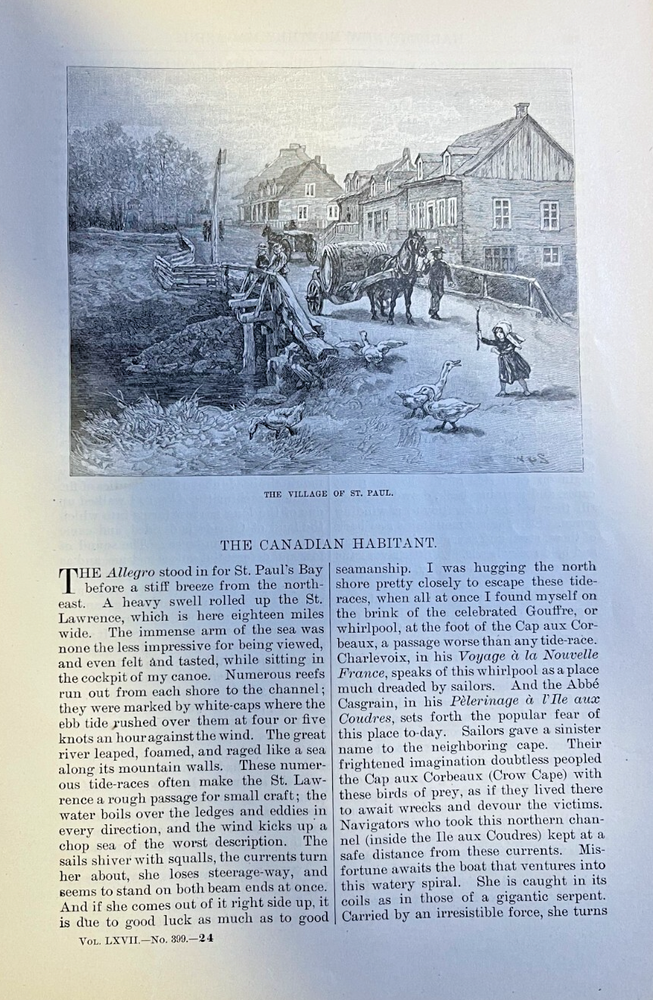 1883 Canadian Habitant St. Paul illustrated