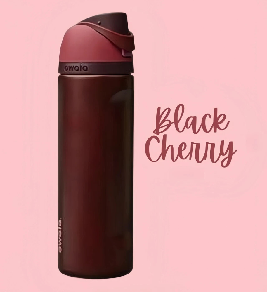 New Owala Freesip Insulated Stainless Steel Water Bottle - Black Cherry 24/32oz
