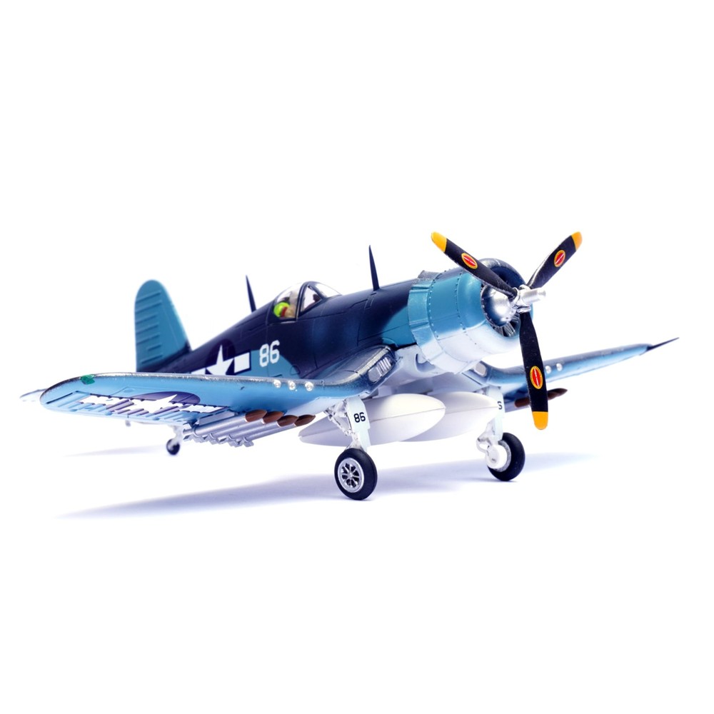 1/72 Scale WWII USMC F4U Corsair Fighter VMF-214 White 86 Model Plane Toy