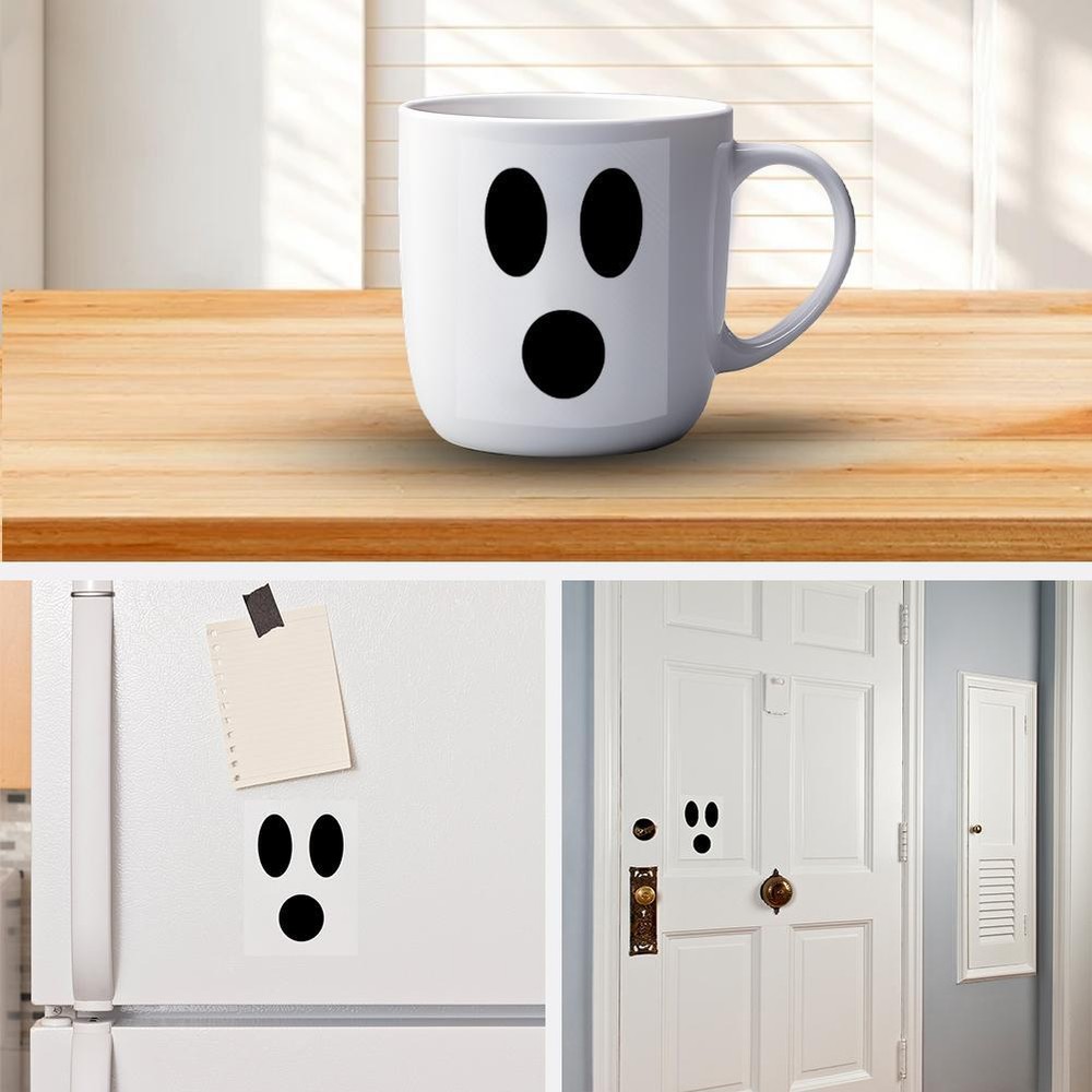 10pcs Ghost Stickers for Halloween Decorations and Spooky Crafts T7N7