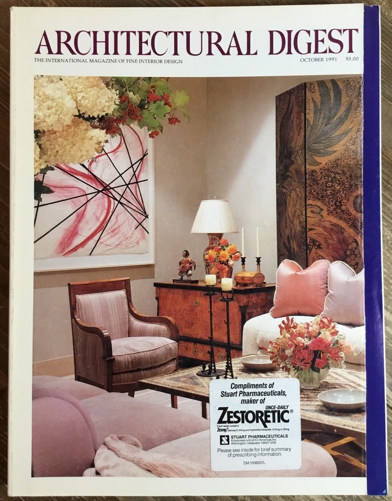 Architectural Digest Magazine October 1991 Fine Interior Design