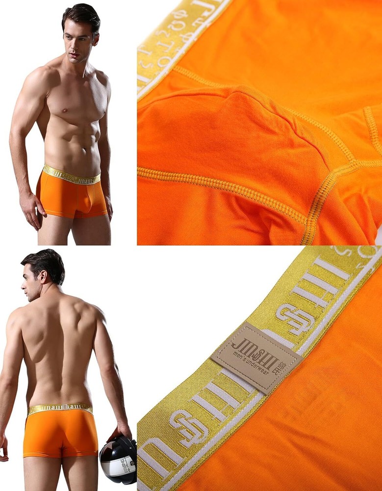 Mens Underwear Bamboo Soft Boxer Briefs Comfort Fit Tagless Big Pouch Trunks
