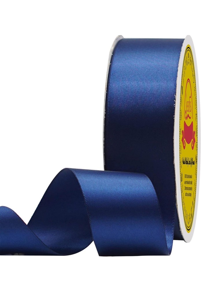 Royal Blue Double Face Satin Ribbon 1.5 Inch x 50 Yards Polyester-image