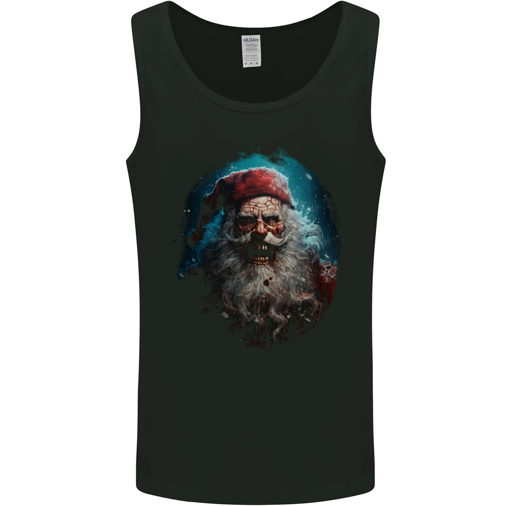 Horror Zombie Santa Claus Christmas Halloween Mens Vest Tank Top