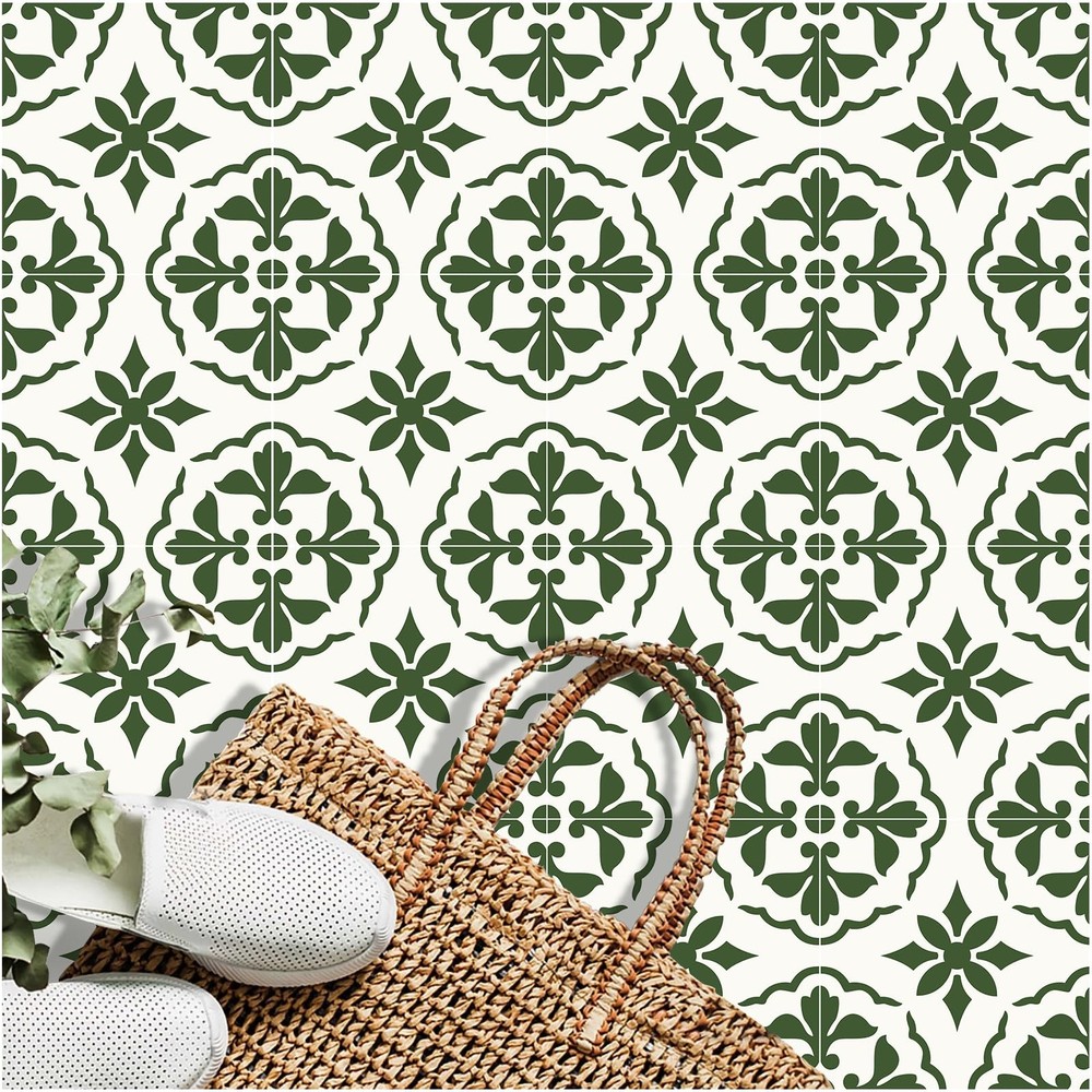 7.87x7.87 Inch Self-Adhesive Vinyl Floor Tiles 20-Pack DIY Peel and Stick