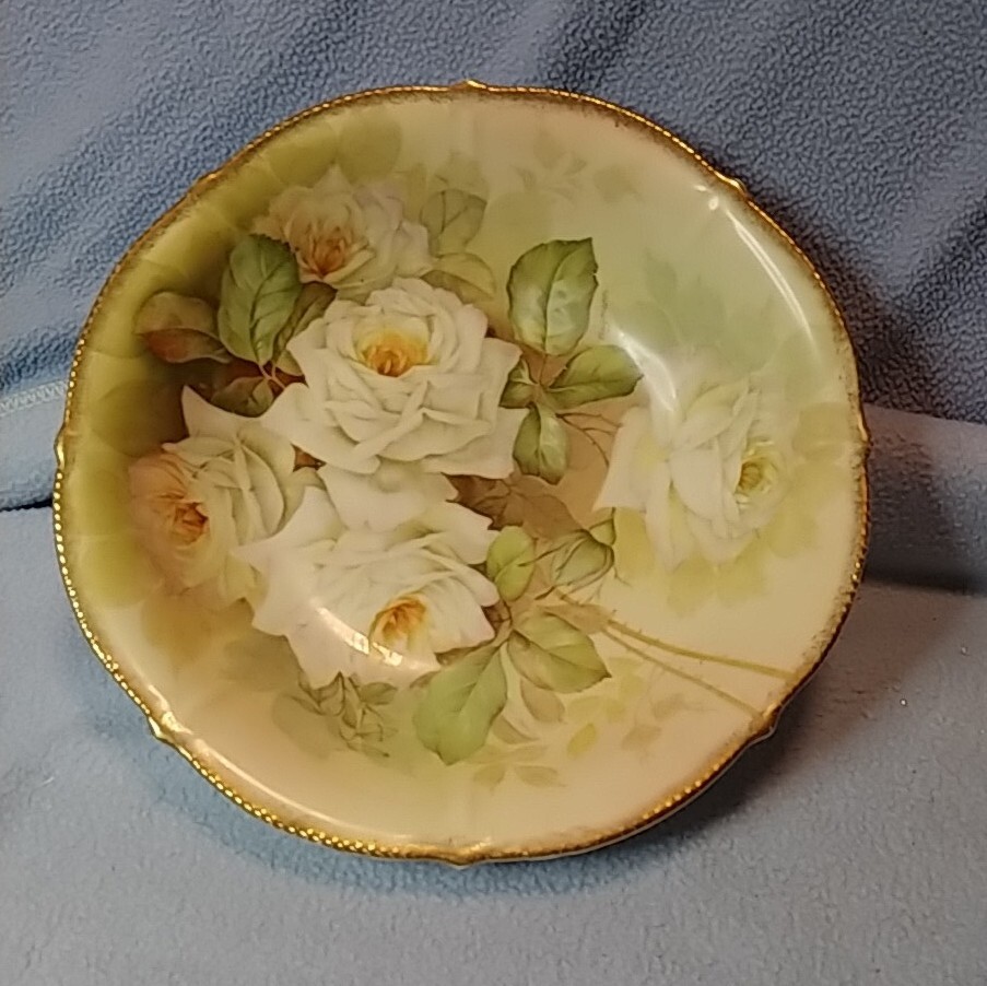 Antique Hand Painted Porcelain 9.25