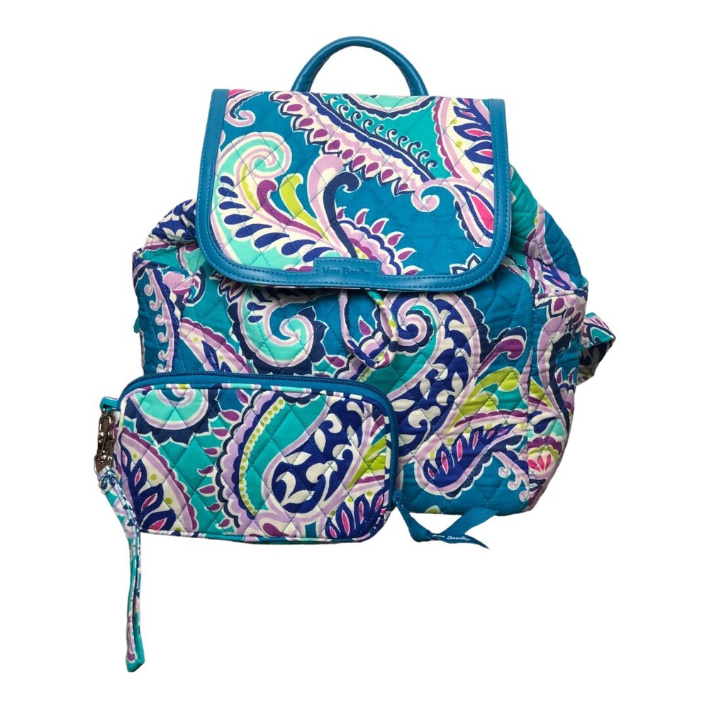 Vera Bradley Paisley Waikiki Bundle Backpack & Matching Tech Case NWT