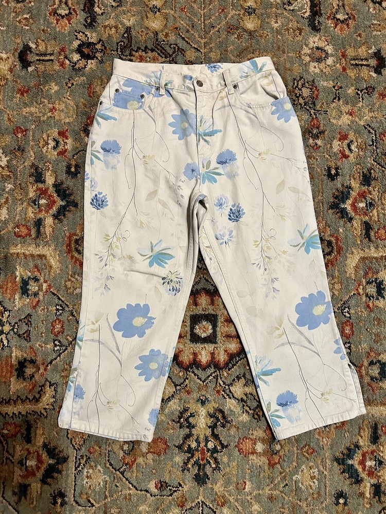 Vintage Bill Bass Floral Jeans Size 9