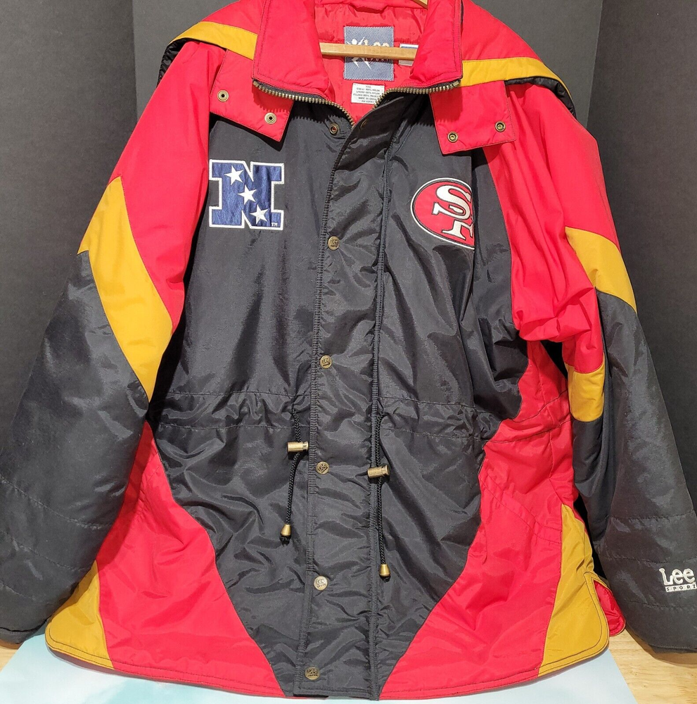 VTG Lee Sport Team NFL San Francisco 49ers Parka Winter Coat Jacket Size XXL