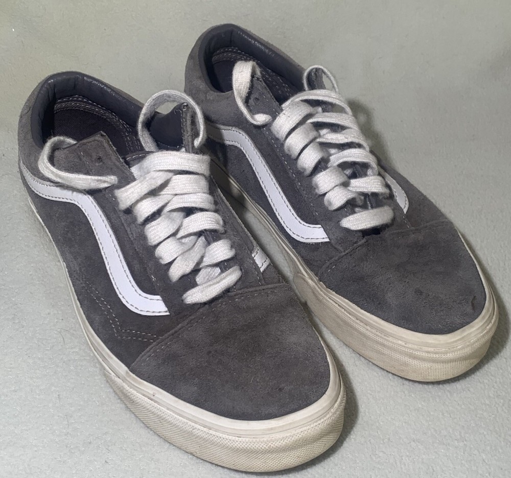 Vans HEIQ Eco-Dry Men 7 Wmn 8.5 Grey Suede Old School Sneaker Skateboarder Shoes