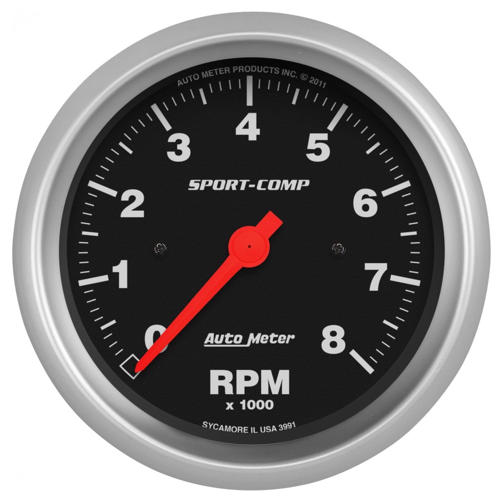 AutoMeter 3991 Sport-Comp Electric In-Dash Tachometer Gauge