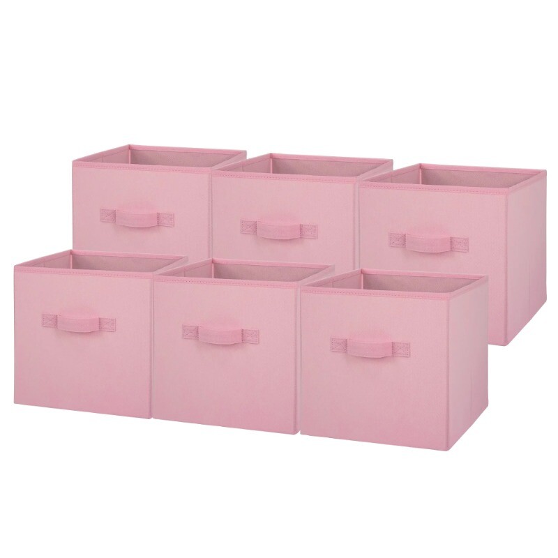Collapsible Fabric Storage Bins 10.5 Inch Cube 6 Pack by Mainstays