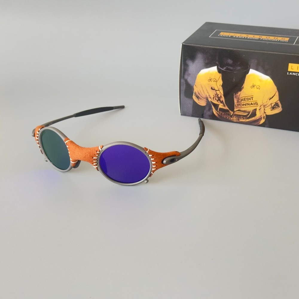 Oakley X-Metal Mars Leather avantgarde Gorpcore Polarized Outdoor / Purple Lens