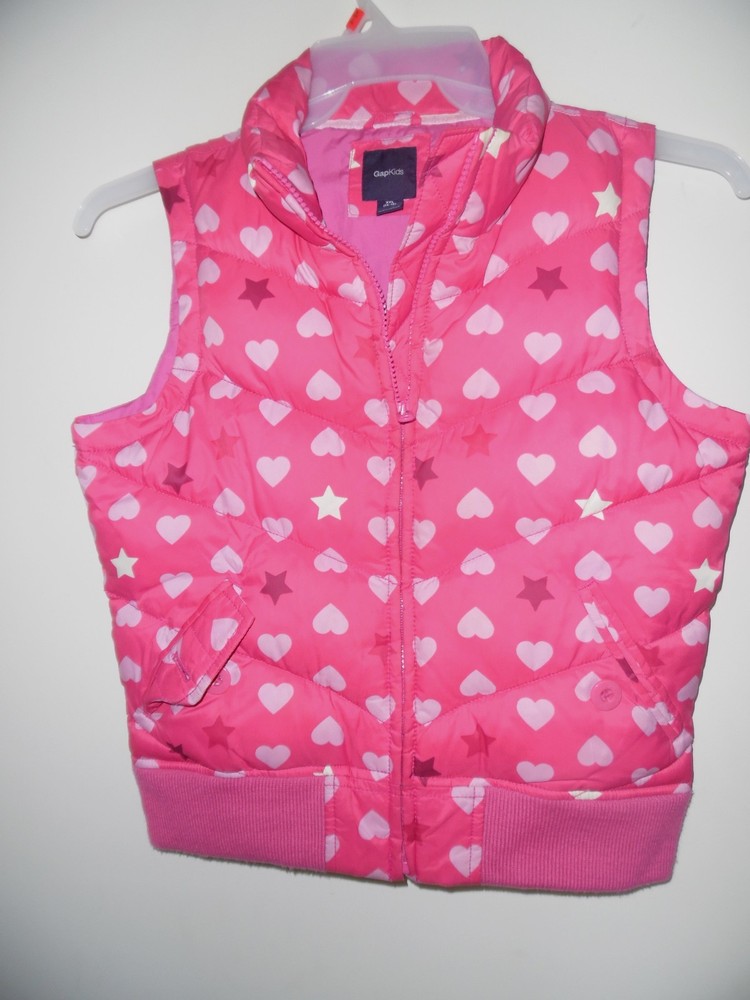 Gap Kids Pink Heart Star Prints  Girls  Vest  Sz XXL 14/16