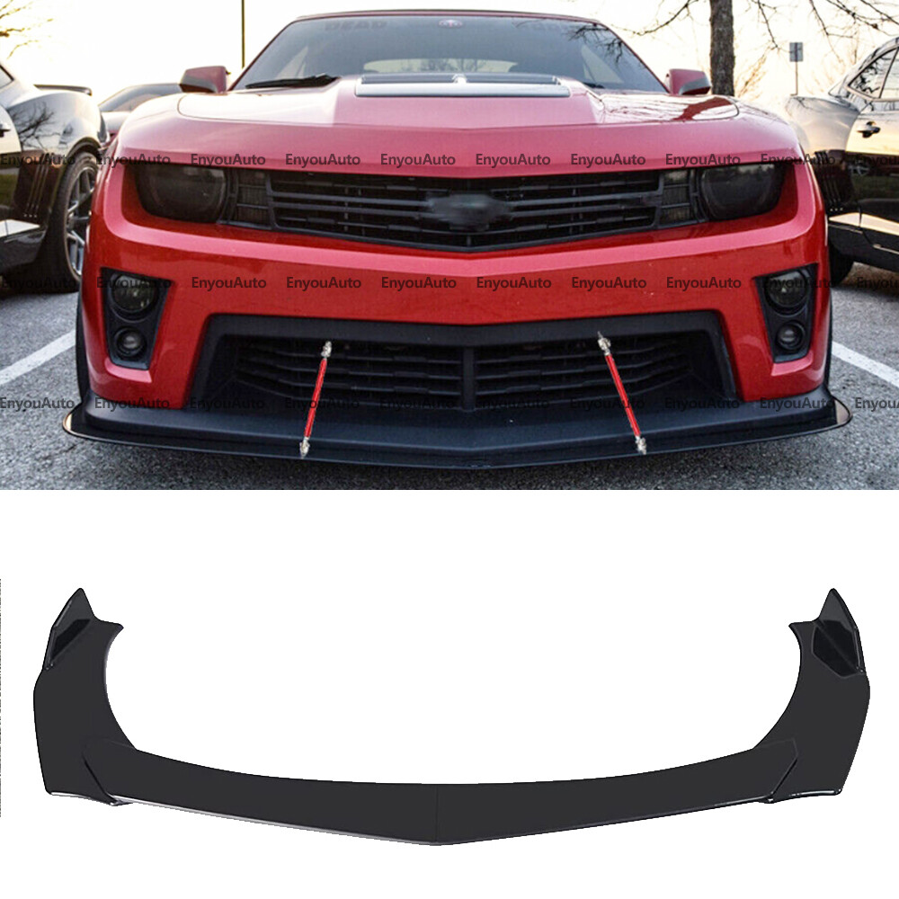 For Chevrolet Corvette UNIVERSAL Front Bumper Lip Spoiler Splitter Glossy Black