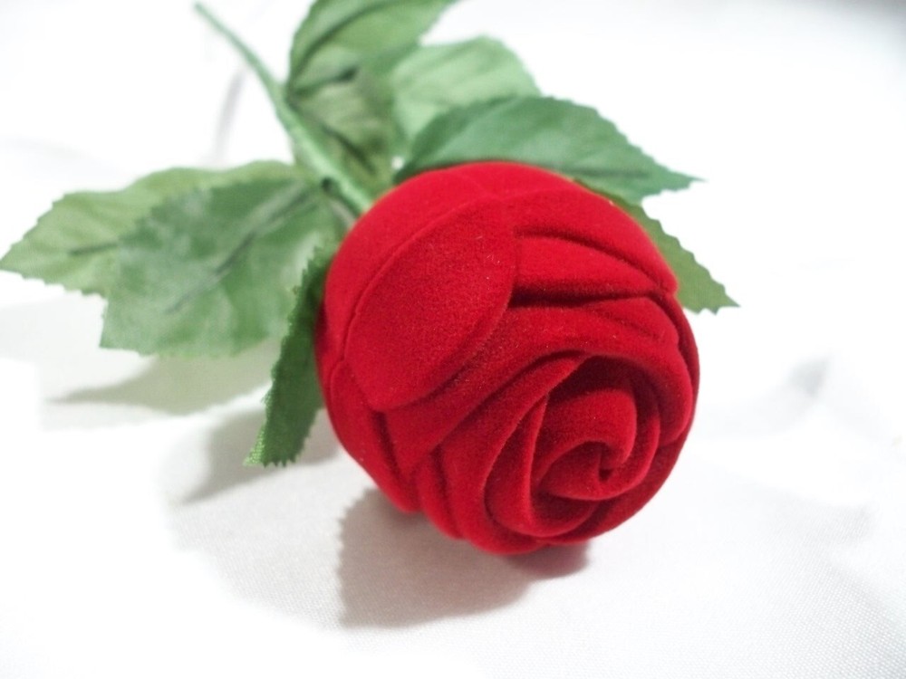 Valentines day Gift Box Flower Engagement Proposal Ring-image