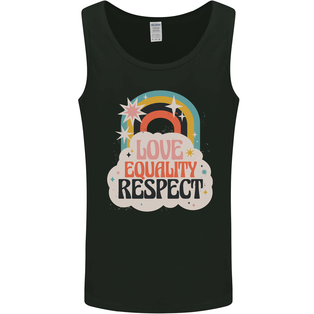 LGBT Love Equality Respect Gay Pride Day Mens Vest Tank Top-image