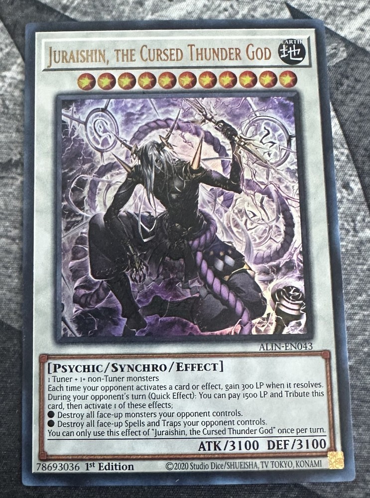 Cursed Thunder God Juraishin ALIN-EN043 1st Edition Alliance Insight Card