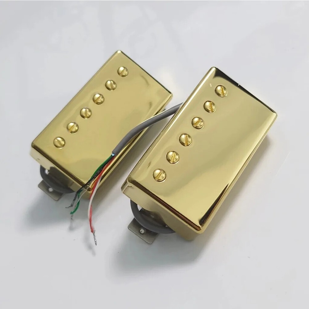 1 Set Alnico 5 Humbucker Pickup LP w/ Wiring Gold BB1 Neck & BB2 Bridge Pickup
