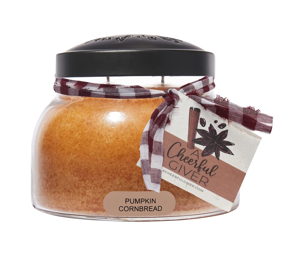 Pumpkin Cornbread 22oz Scented Candle Jar with Lid by Keepers of the Light 125 Hour Burn