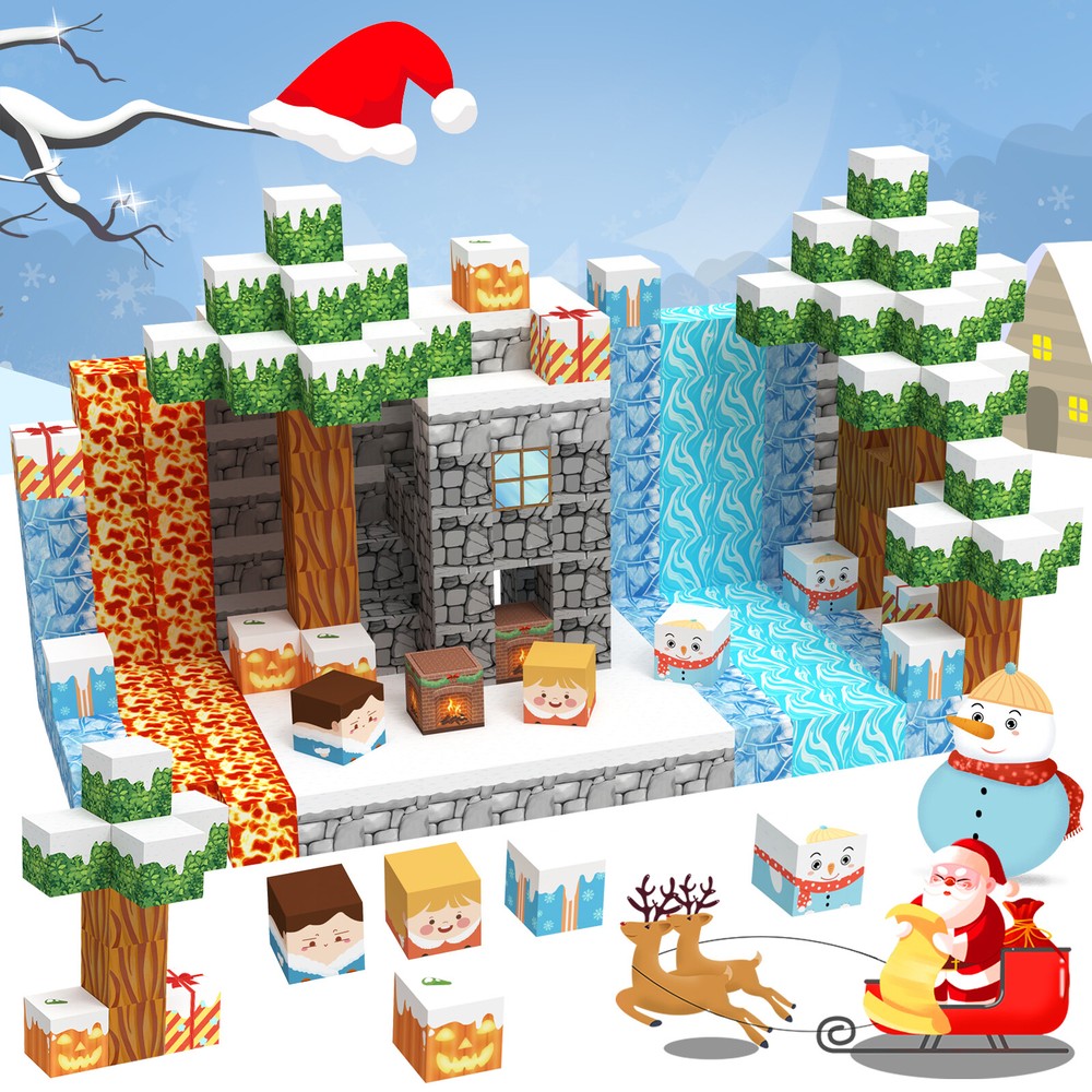 Magnetic Block Set Frozen Toys Christmas Birthday Gift  Fidget Building Game