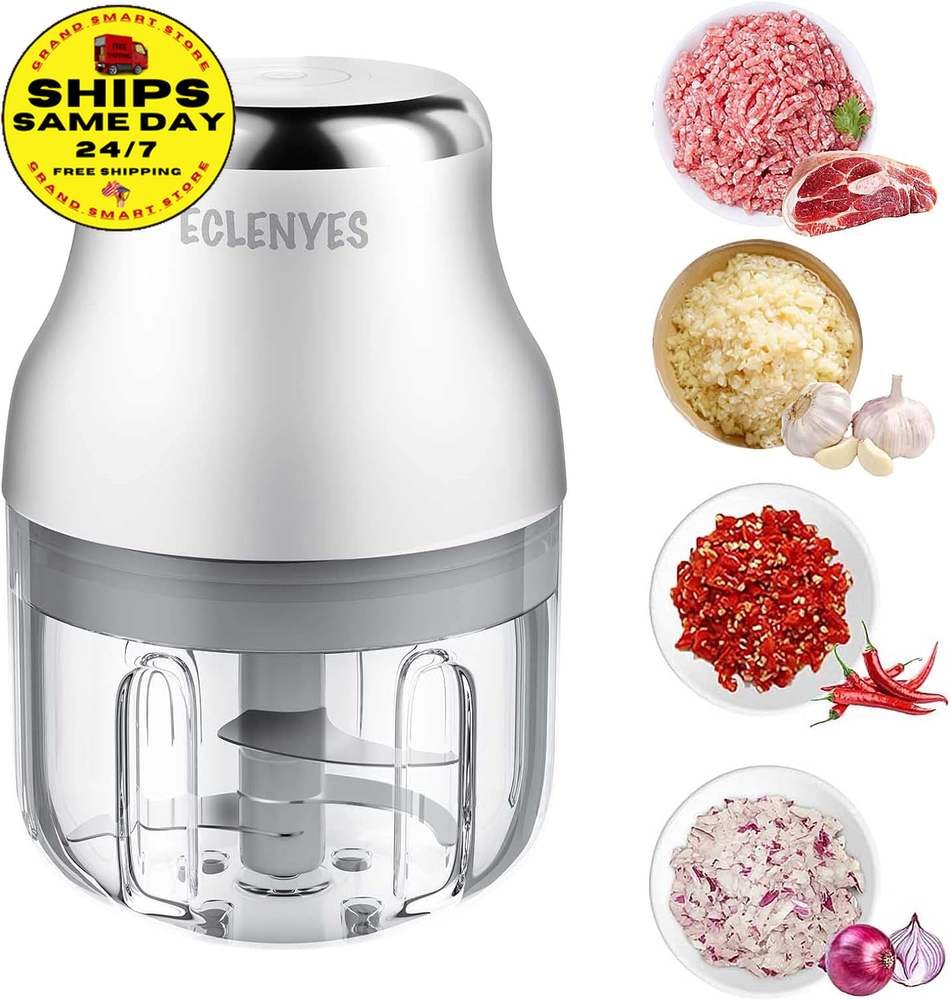 Vegetable Chopper, Electric Garlic Chopper, USB Rechargeable Mini Chopper, Power