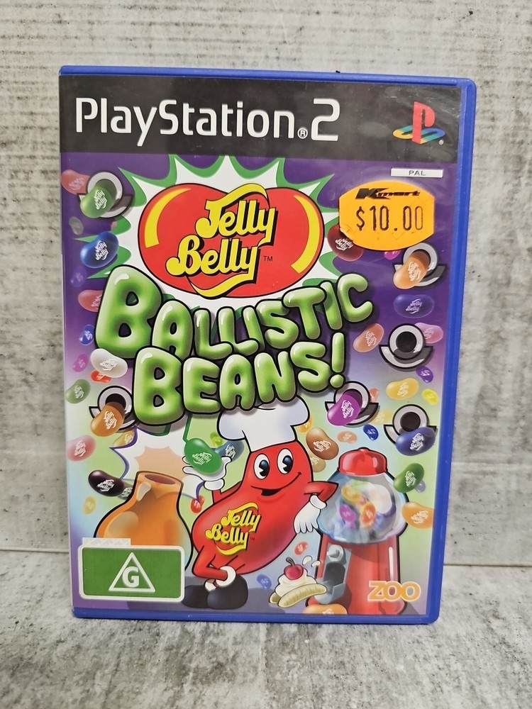 Jelly Belly Ballistic Beans PS2 PAL Rare Uncommon Game for Sony PlayStation 2