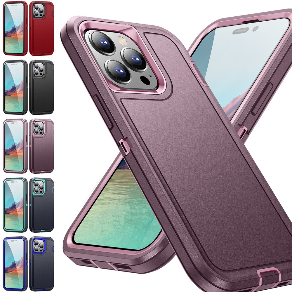 3- in-1 Shockproof Heavy Duty Phone Case for iPhone 16 Plus|Pro|Pro Max 15 14 13