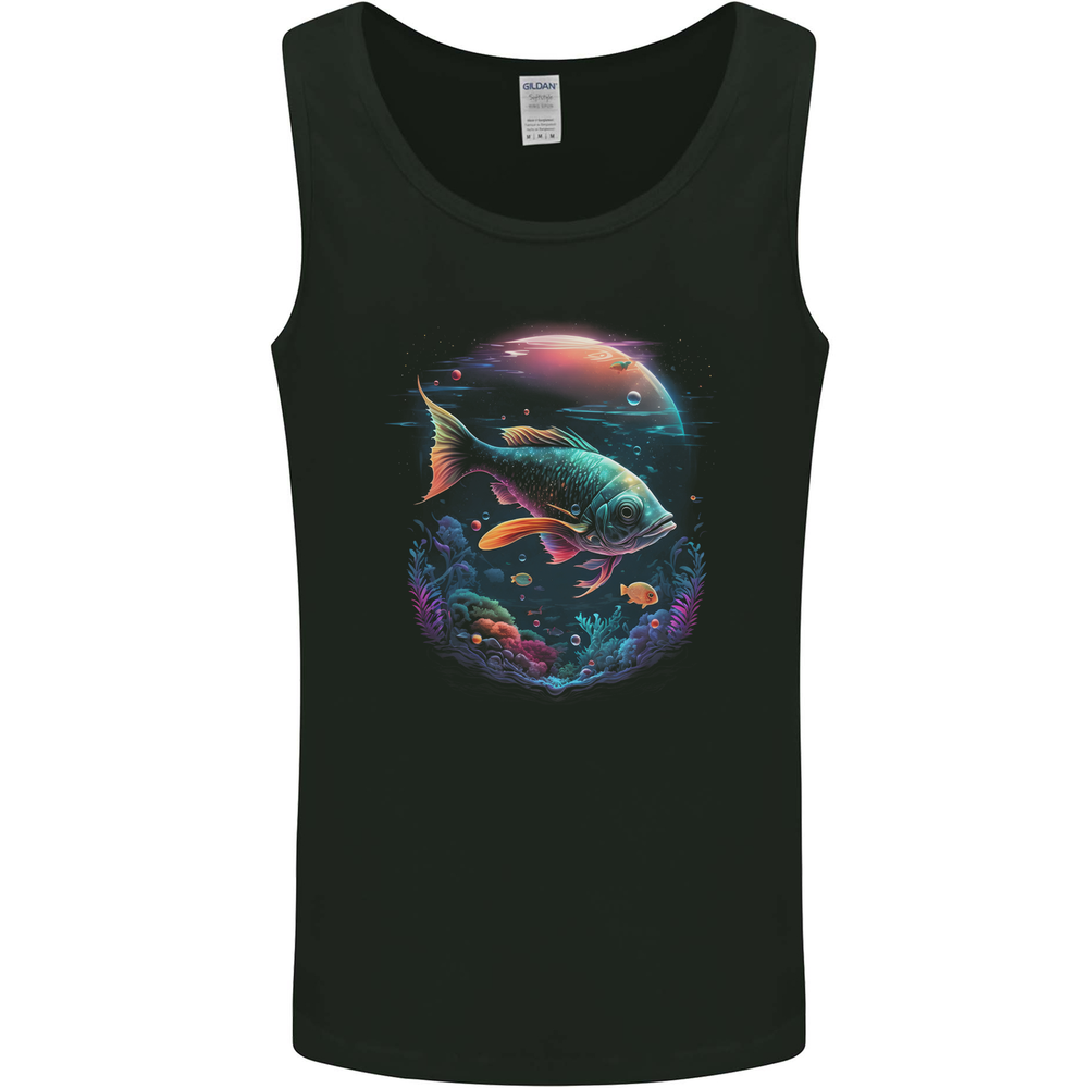 Fantasy Space Fish Mens Vest Tank Top