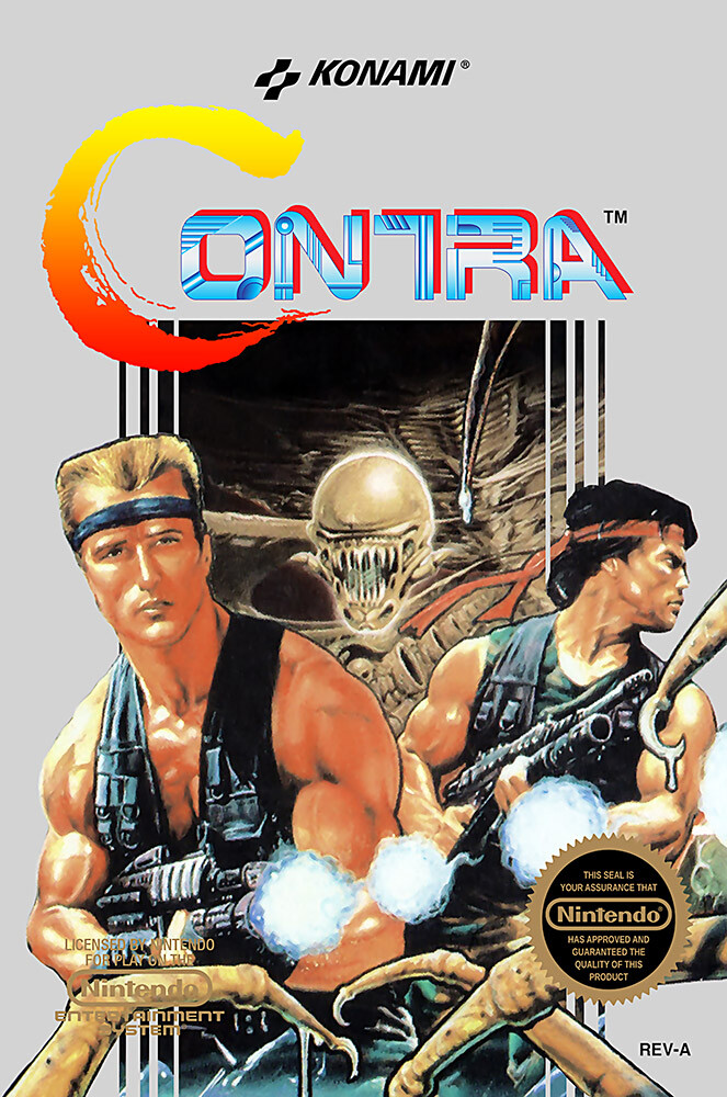 Contra BOX ART Original Nintendo NES Premium POSTER MADE IN USA - CON001