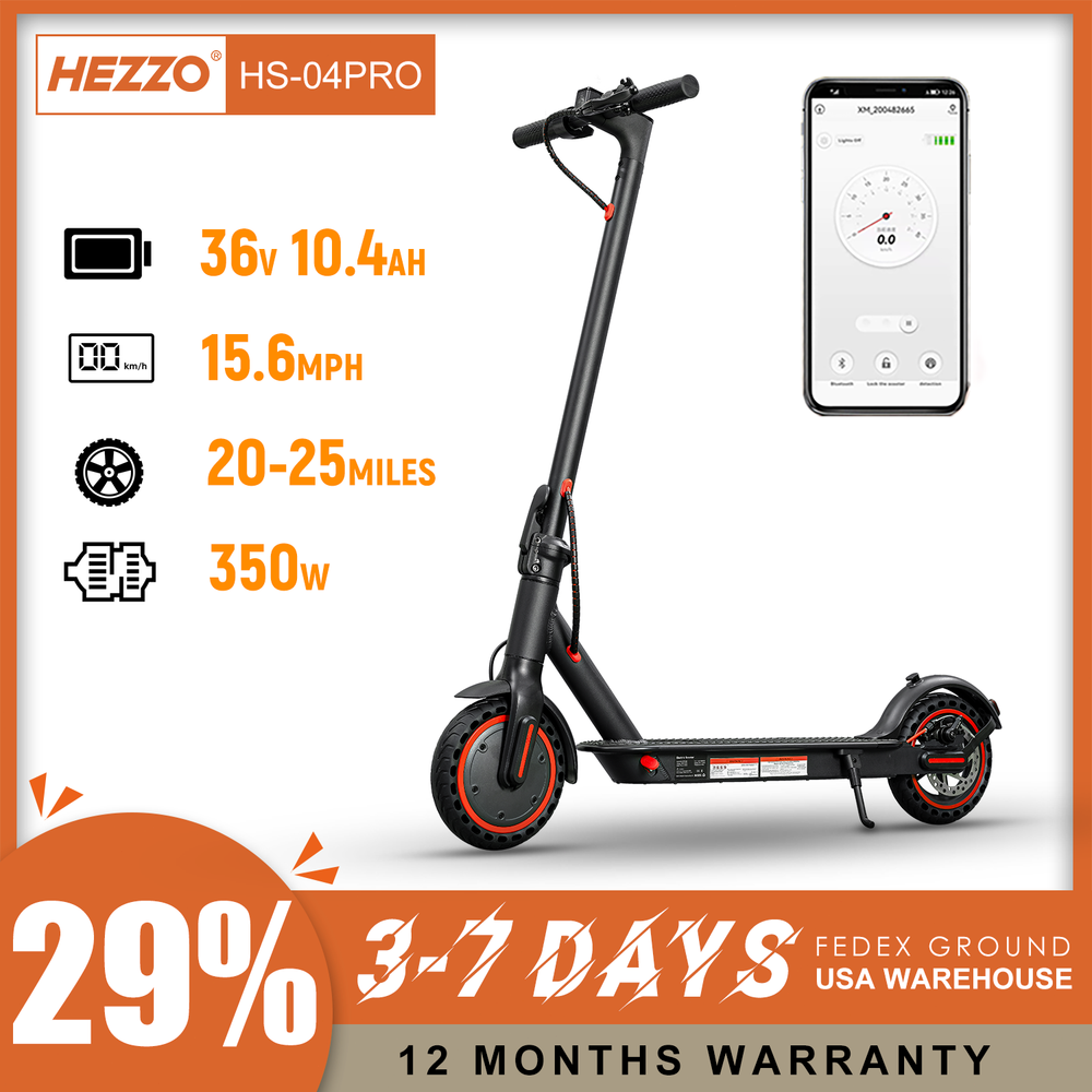 HEZZO Foldable E-Scooter Adults Commuting with APP Control Top 16MPH 25Miles NEW